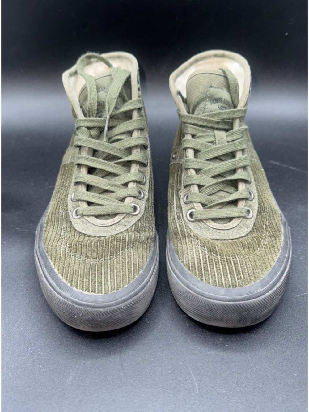 Vans Crockett High Decon Corduroy Olive / Black Men's Size 5